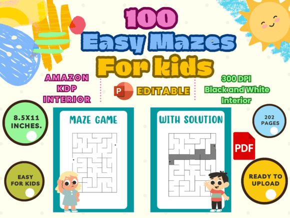 Download 100 Easy Mazes for Kids - Mazes for kids Collection