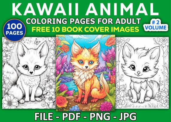 Download Kawaii Animal Coloring Pages for Adults - Kawaii Collection