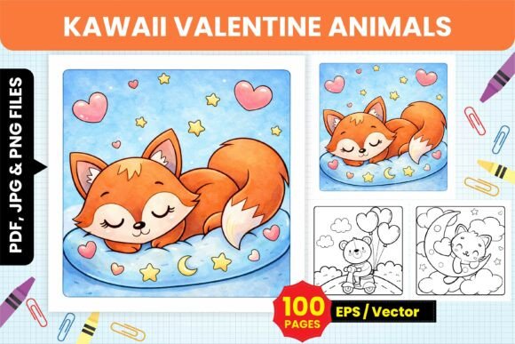 Download Kawaii Valentine Animals Coloring Pages - Kawaii Collection