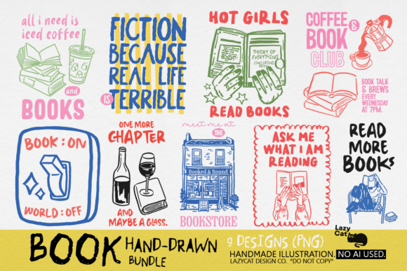 Download Book Hand-Drawn PNG Bundle - Hand Collection