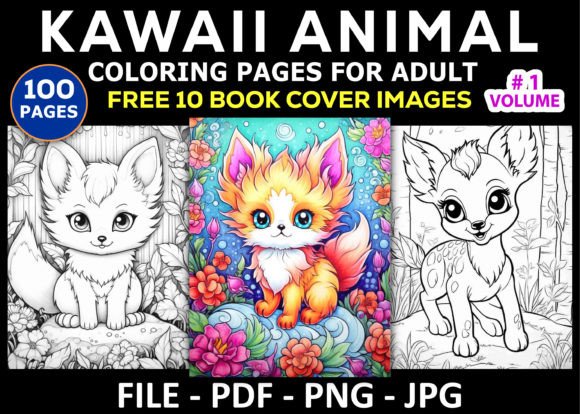 Download Kawaii Animal Coloring Pages for Adults - Kawaii Collection