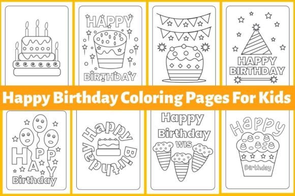 Download Happy Birthday Coloring Pages for Kids - Birthday Collection