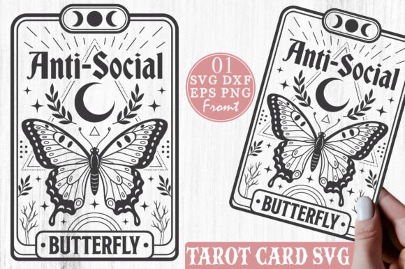 Download Anti Social Butterfly Tarot Card SVG - Anti Collection