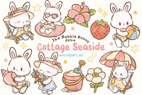 Download Kawaii Cottage Seaside Bunny Clipart - Kawaii Collection