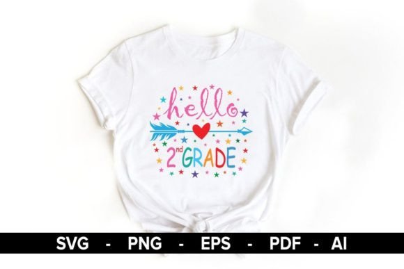 Download Hello 2nd Grade T-Shirt Design - Premium Bundle
